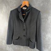 Lenny Made in Spain Wool Black Jacket Womens Size 8
